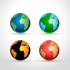 World globe - editable vector illustration