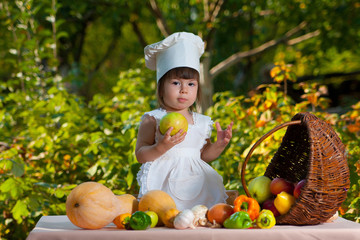 Little girl chef