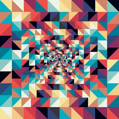 Foto op Plexiglas Zigzag Kleurrijk retro abstract visueel effect naadloos patroon.