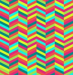 Peel and stick wall murals ZigZag Retro abstract seamless pattern.