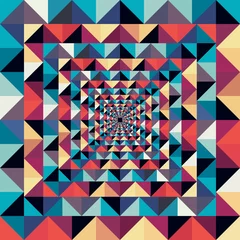 Foto op Plexiglas Zigzag Kleurrijk retro abstract visueel effect naadloos patroon.