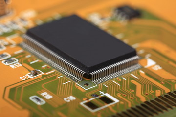 Printed Circuit Board with electrical components