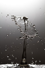 close up  water drop collision