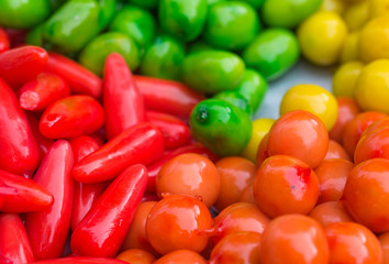 Colourful of thai dessert called loukchub