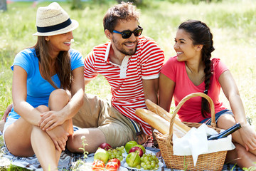 Fototapeta premium Friends on picnic