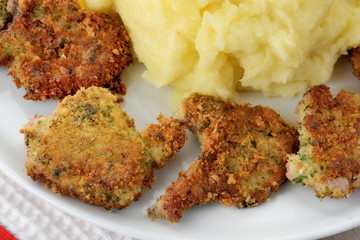 costolette d'agnello con purè di patate