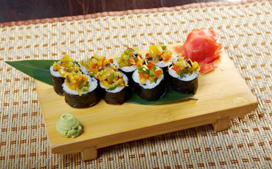 Japanese sushi .