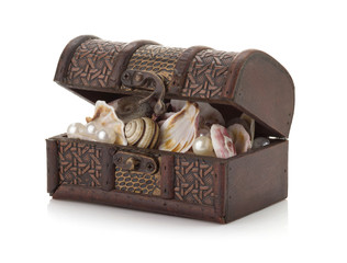 treasure box on white
