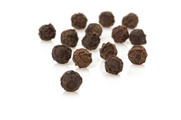 pepper spices on white background