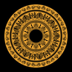 Greek national antique round pattern, vector.