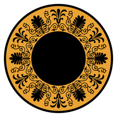 Greek national antique round pattern, vector.
