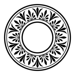 Greek national antique round pattern, vector.
