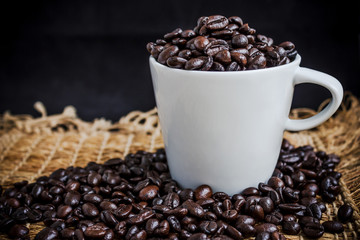 coffee beans on background