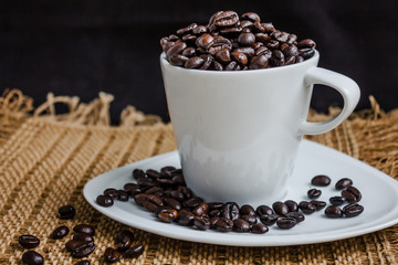 coffee beans on background