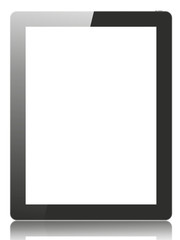 tablet on white background