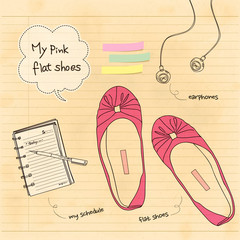 my pink flat shoes - 55420747