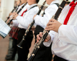 playing the clarinet