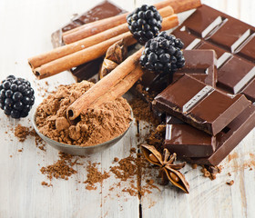 Broken chocolate bar