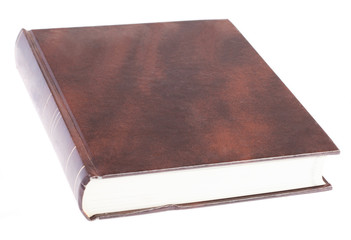 hardcover book closed on a white background