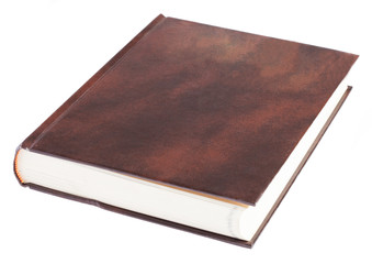 hardcover book closed on a white background