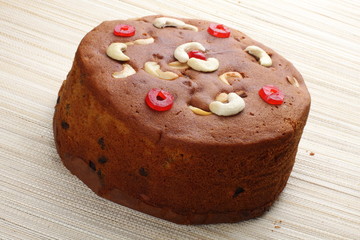 chocolate cake with Cashew nut.
