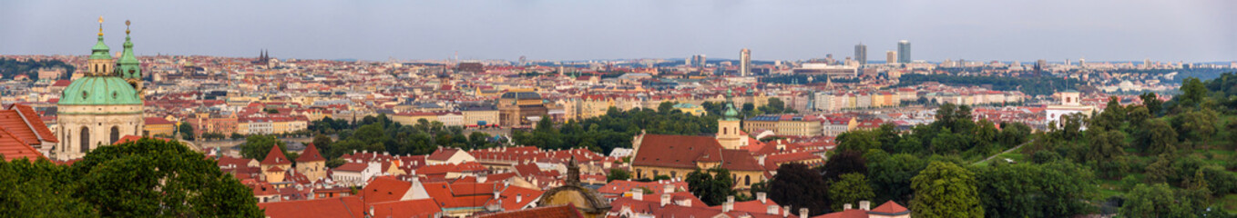 Naklejka na ściany i meble Panorama of Prague from Hradcany - Czech Republic
