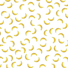 Background with bananas arranged randomly
