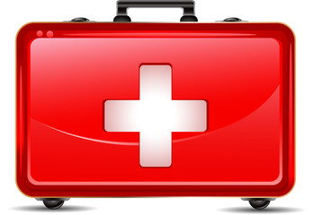 Obraz premium first aid box icon