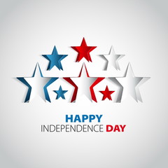 Independence Day star card in vector format 