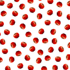Background with tomatoes arranged randomly