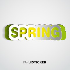 Vector paper spring sign