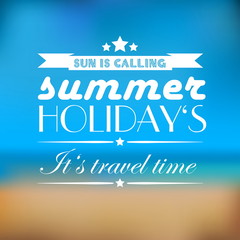 Summer holidays poster
