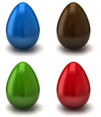 Set of colorful eggs