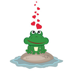 Frog in love