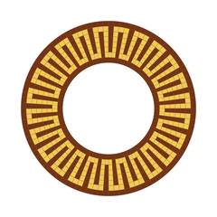 Greek national antique round pattern, vector.