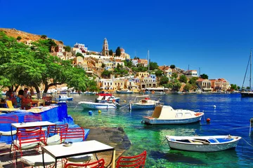 Gardinen Griechische Feiertage. Symi-Insel © Freesurf