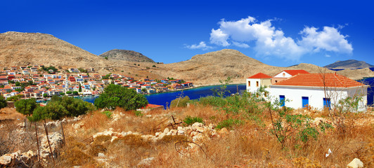 Obraz premium peaceful pictorial Greek islands- Halki