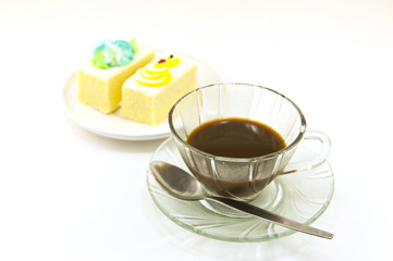 Cup of coffee and cake