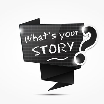 origami speech bubble : what's your story