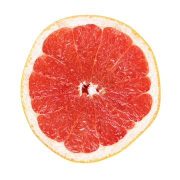 half of ripe orange grapefruit