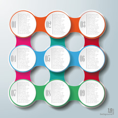 Infographic Design Colored Chains White Circles 4 Options
