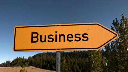 Fototapeta premium Wegweiser Business