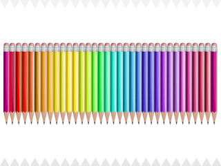 pencils colors of the rainbow