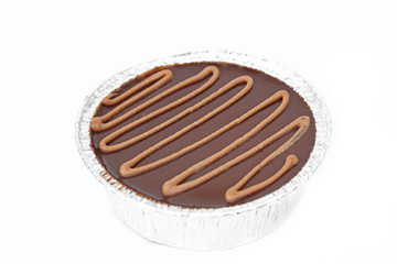 Cake chocolate  on white background