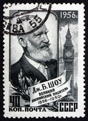 Postage stamp Russia 1956 George Bernard Shaw, Playwright