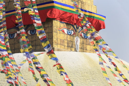 Eyes of the Buddha. Boudhanath-Bodhnath stupa. Kathmandu. 0315