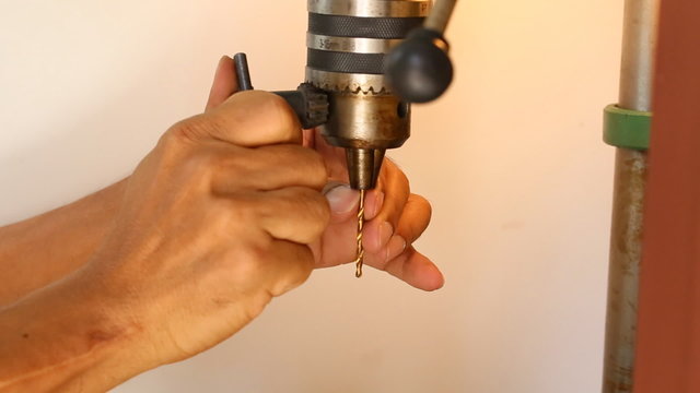 Insert the drill bits