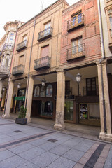 Fototapeta na wymiar streets and buildings typical of the city of Palencia, Spain