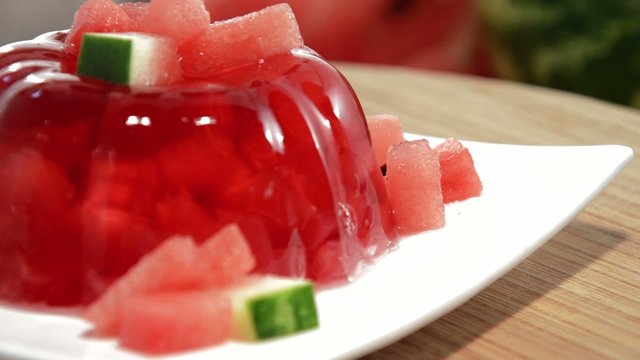 Rotating Watermelon Jello