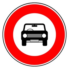 Voiture dans un panneau de signalisation